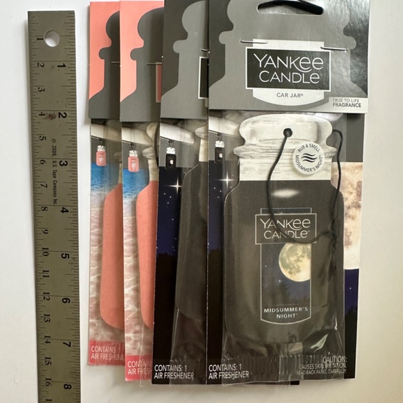 NWT Yankee Candle Pink Sands & Midsummer's Night Car Jar Air Fresheners - Picture 7 of 7